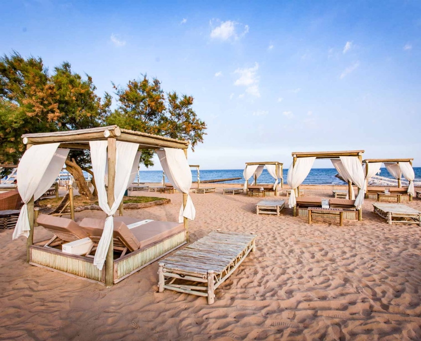 cabanas in spiaggia al baia blu